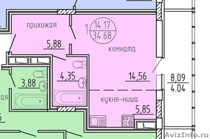 Квартира студия 34 м2 в центре Перми. Дом сдан - Изображение #7, Объявление #1584378